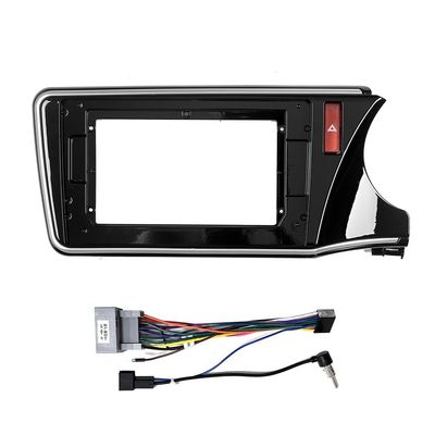 Car Stereo Navigation 10" Android Radio Mounting Frame Mask Bracket with Wiring Harness Specific Designed for Honda City 2014 2015 2016 2017 RHD