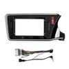 Car Stereo Navigation 10" Android Radio Mounting Frame Mask Bracket with Wiring Harness Specific Designed for Honda City 2014 2015 2016 2017 RHD view 1