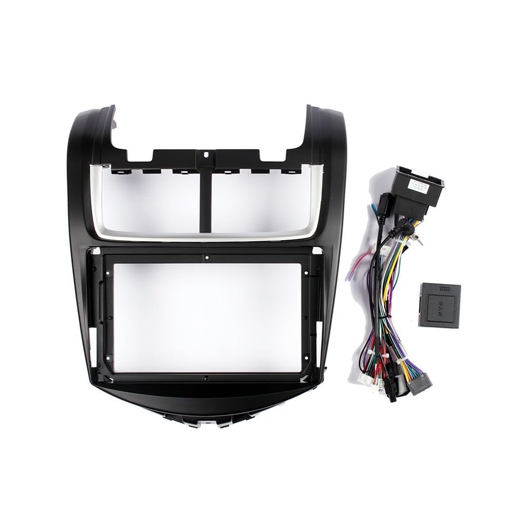 9" Car Stereo Navigation FM Radio Mounting Frame Bracket with Wiring Harness Compatible with Chevrolet Aveo 2014 2015 2016 2017 2018 2019