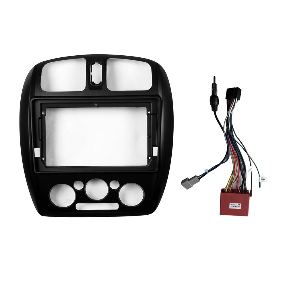 Car Stereo Navigation 9" Android Radio Mounting Frame Mask Bracket with Wiring Harness Specific Designed for Mazda 323/ Haima Freema/Ford Laser 2002 2003 2004 2005 2006 2007 2008 LHD MT
