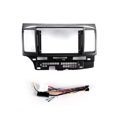 Car Stereo Navigation 9" Android Radio Mounting Frame Mask Bracket with Wiring Harness Specific Designed for Mitsubishi Lancer/Fortis 2010
