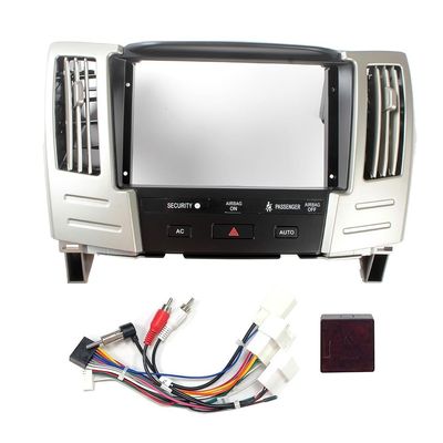 9" Car Stereo Navigation FM Radio Mounting Frame Bracket with Wiring Harness Compatible with Lexus RX-300/330/ 350 2003 2004 2005 2006 2007 2008 2009