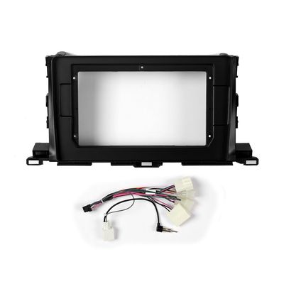 10" Car Stereo Navigation FM Radio Mounting Frame Bracket with Wiring Harness Compatible with Toyota Highlander 2014 2015 2016 2017 2018 2019