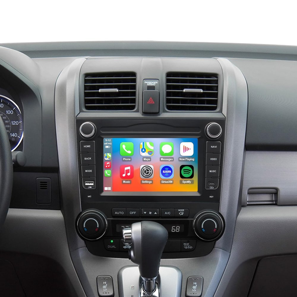 QLED Radio for Honda CR-V CRV 2007 2008 2009 2010 2011 Upgrade,Touch Screen Stereo Replacement,Wireless carplay Android auto,4G LTE Network,Support SWC, Free Backup Camera