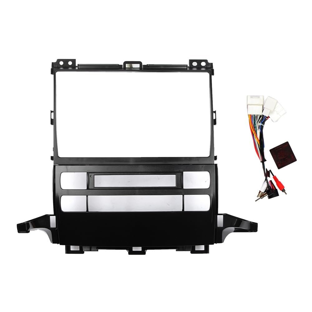 9" Car Stereo Navigation FM Radio Mounting Frame Bracket with Wiring Harness Compatible with Toyota Prado J120 2009