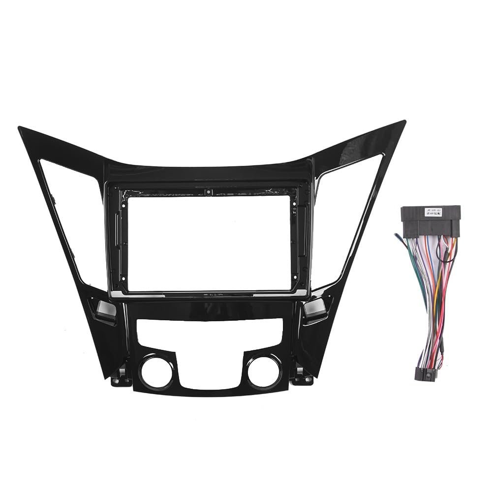 Car Stereo Navigation 9" Android Radio Mounting Frame Mask Bracket with Wiring Harness Specific Designed for Hyundai Sonata 2010 2011 2012 2013 2014No Amp