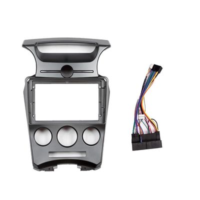 Car Stereo Navigation 9" Android Radio Mounting Frame Mask Bracket with Wiring Harness Specific Designed for Kia Carens 2007 2008 2009 2010 2011 MT