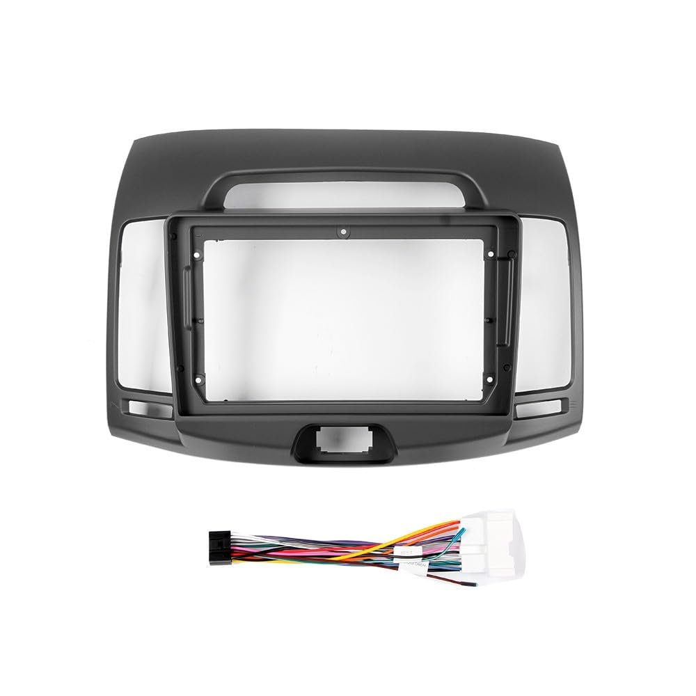 9" Car Stereo Navigation FM Radio Mounting Frame Bracket with Wiring Harness Compatible with Hyundai Elantra celesta 2006 2007 2008 2009 2010 2011 Korea Version
