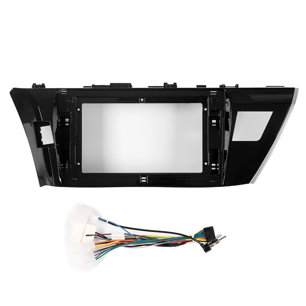 Car Stereo Navigation 10" Android Radio Mounting Frame Mask Bracket with Wiring Harness Specific Designed for Toyota Corolla 2013 2014 2015 2016 LHD