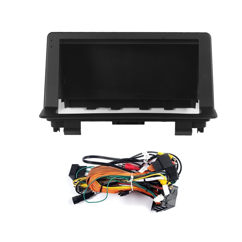 Car Stereo Navigation 9" Android Radio Mounting Frame Mask Bracket with Wiring Harness Specific Designed for Audi Q3 2013 2014 2015 2016 2017 2018