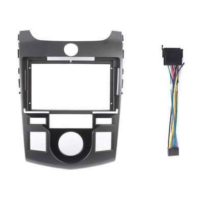 Car Stereo Navigation 9" Android Radio Mounting Frame Mask Bracket with Wiring Harness Specific Designed for Kia Forte Coupe 2009 2010 2011 2012