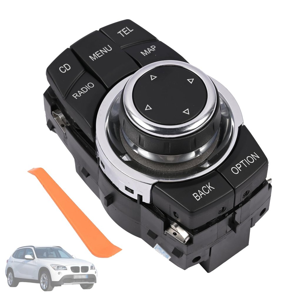 Magimaker 65829231116 65829213309 Media Switch Controller Joystick Compatible with BMW 1 E82 3 E90 X1 E84 X5 E70 X6 E71, 4Pin CiC Navigation Menu IDrive Knob, 923111601