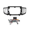 Car Stereo Navigation 10" Android Radio Mounting Frame Mask Bracket with Wiring Harness Specific Designed for Honda Pilot 2016 2017 2018 2019 2020 2021 UV Black view 1