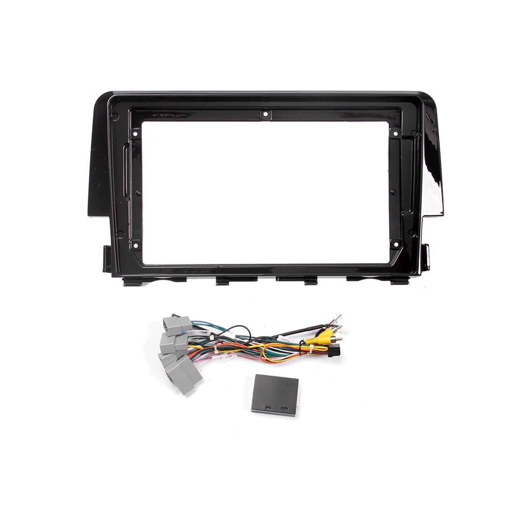 9" Car Stereo Navigation FM Radio Mounting Frame Bracket with Wiring Harness Compatible with Honda Civic 2016 2017 2018 2019