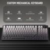 Wired/Wireless Mechanical Keyboard,98 Keys RGB Backlit Hot Swappable Custom Keyboard with Knob Number Pad,Side Printed PBT Keycaps,Sea Wood Switches-98% Layout 2.4GHz/USB-C/BT 5.0 PC Gaming Keyboards view 2
