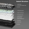 Wired/Wireless Mechanical Keyboard,98 Keys RGB Backlit Hot Swappable Custom Keyboard with Knob Number Pad,Side Printed PBT Keycaps,Sea Wood Switches-98% Layout 2.4GHz/USB-C/BT 5.0 PC Gaming Keyboards view 3