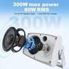 Herdio 8 Inch 600W Outdoor Speakers Passive Waterproof Wired with Powerful Bass, Wall Mount Durable Loud Sound System | Ideal for Large Spaces: Commercial Areas, Spacious Backyards, Auditorium (White) view 2