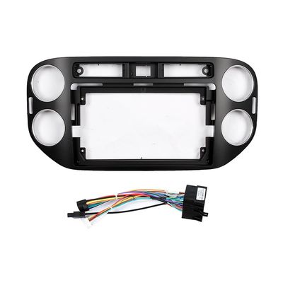 9" Car Stereo Navigation FM Radio Mounting Frame Bracket with Wiring Harness Compatible with VW Tiguan 2010 2011 2012 2013 2014 2015 2016 2017 2018 2019 2020 2021