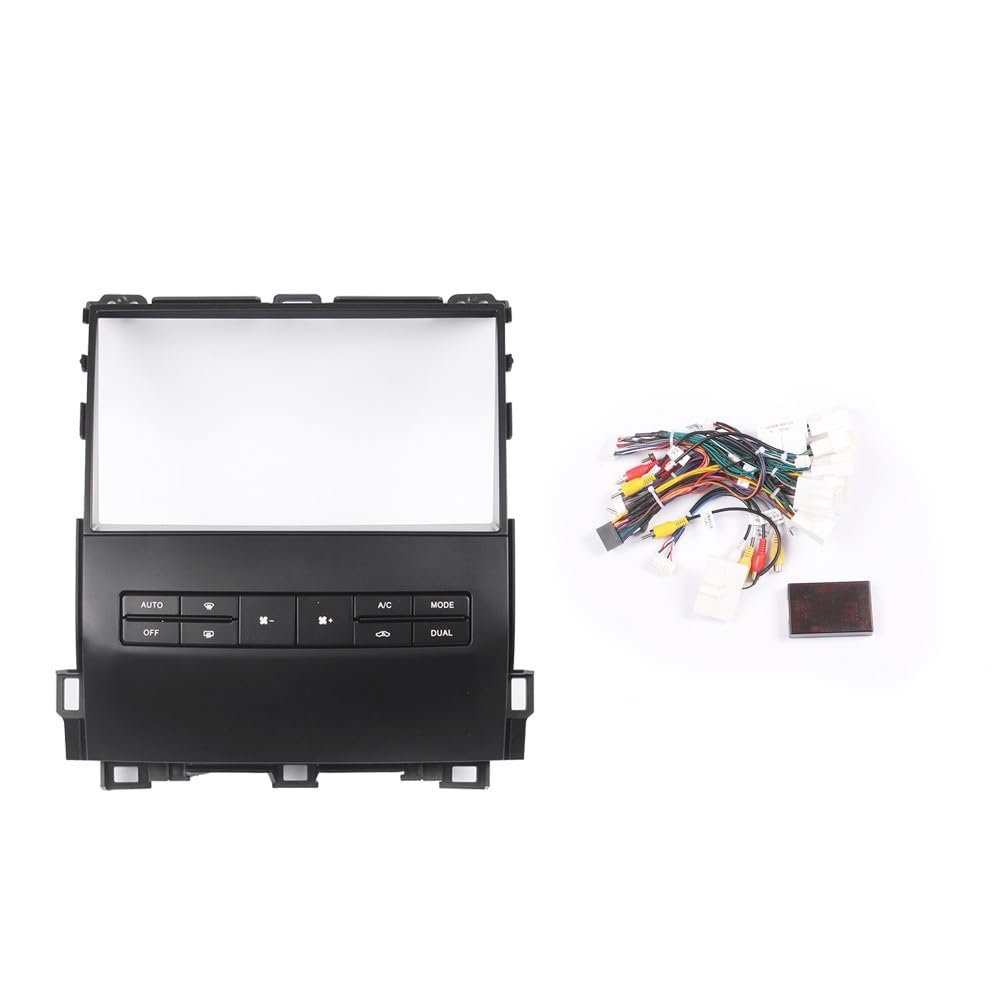 9" Car Stereo Navigation FM Radio Mounting Frame Bracket with Wiring Harness Compatible with Toyota Prado 2002 2003 2004 Lexus LX470 high Lexus GX470