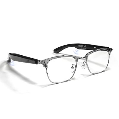 Jacuate Bluetooth Audio Smart Glasses for Men &Women,Anti Blue Light Safety Glasses with Open Ear Speaker,Touch Control, Voice Assistant & Hands-Free Calls, Magnetic Charging,Auto On/Off Open Design