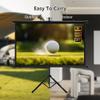 60 72 84 100 inch Wall-Mounted Projection Screen with Tripod Stand, 4K Ultra HD Portable Projector Screen for Outdoor Indoor(72"(4:3)) view 3