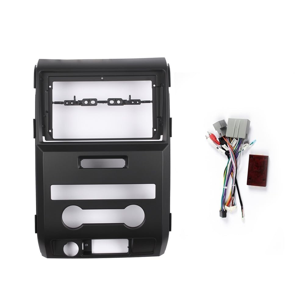 Car Stereo Navigation 9" Android Radio Mounting Frame Mask Bracket with Wiring Harness Specific Designed for Ford F150 Raptor 2009 2010 2011 2012 Basic Version