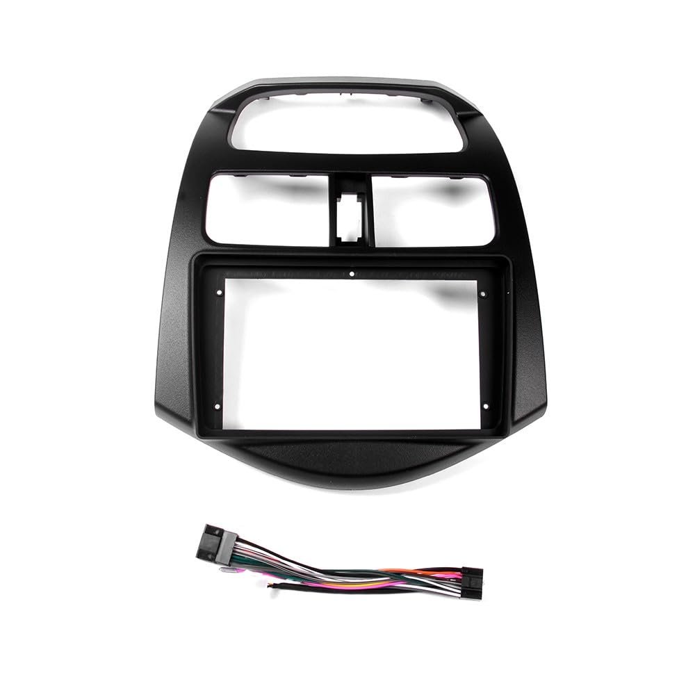 Car Stereo Navigation 9" Android Radio Mounting Frame Mask Bracket with Wiring Harness Specific Designed for Chevrolet Daewoo MATIZ/Spark/Beat 2010