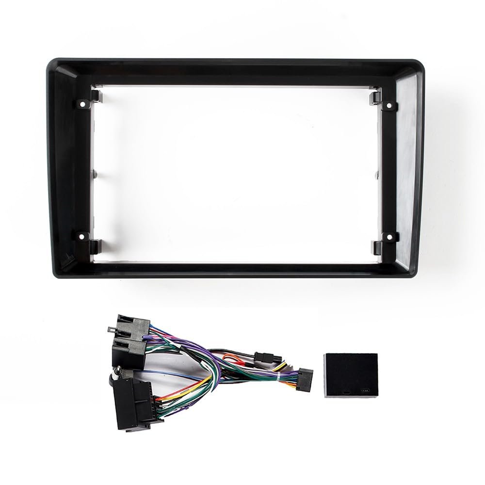 Car Stereo Navigation 9" Android Radio Mounting Frame Mask Bracket with Wiring Harness Specific Designed for Vw Bora 2004 2005 2006 2007