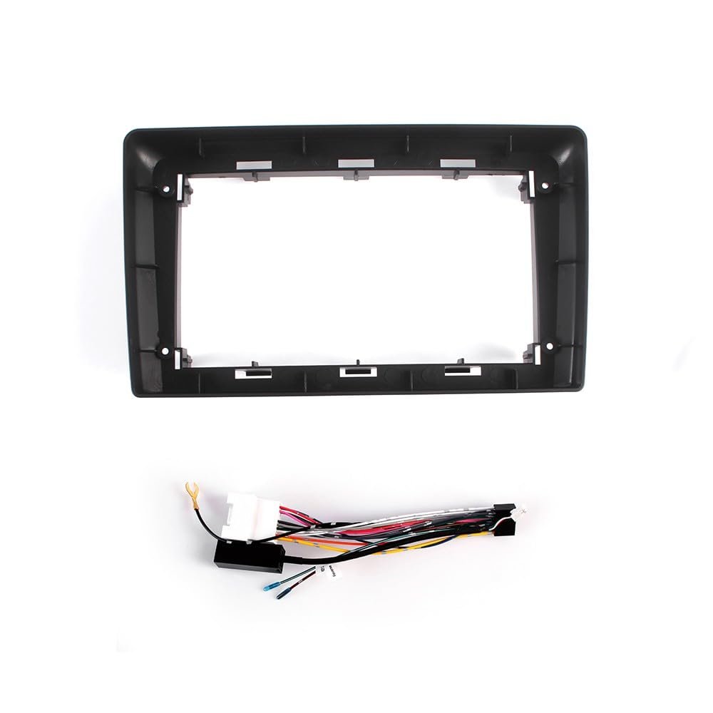 Car Stereo Navigation 9" Android Radio Mounting Frame Mask Bracket with Wiring Harness Specific Designed for Mitsubishi COLT Plus 2007 2008 2009 2010 2011 2012