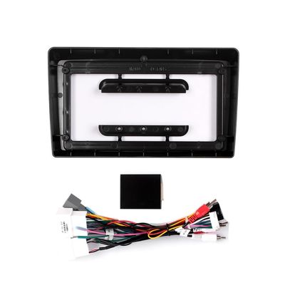 Car Stereo Navigation 9" Android Radio Mounting Frame Mask Bracket with Wiring Harness Specific Designed for Mitsubishi Outlander 2016 2017 2018 2019 2020 2021 Black