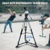 NEEWER Photography Tripod Dolly, Quick Lock Release Camera Dolly with 3" Rubber Wheels, Telescopic Legs, Handle & Bag, 44 lbs Heavy Duty for DSLR Cameras Camcorder Photo Video Recording, TS012 view 2