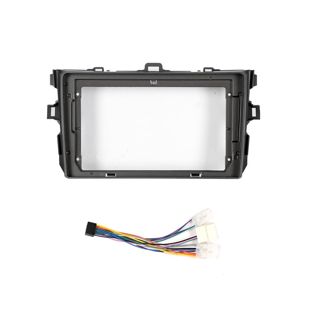 9" Car Stereo Navigation FM Radio Mounting Frame Bracket with Wiring Harness Compatible with Toyota Corolla 2007 2008 2009 2010 2011 2012 2013