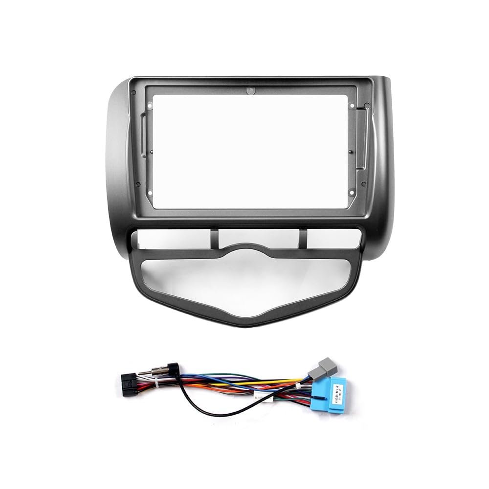 9" Car Stereo Navigation FM Radio Mounting Frame Bracket with Wiring Harness Compatible with Honda Jazz/City 2006 2007 2008 2009 2010 2011 2012 2013 2014 2015 2016 2017 2018 2019 2020 2021 LHD at