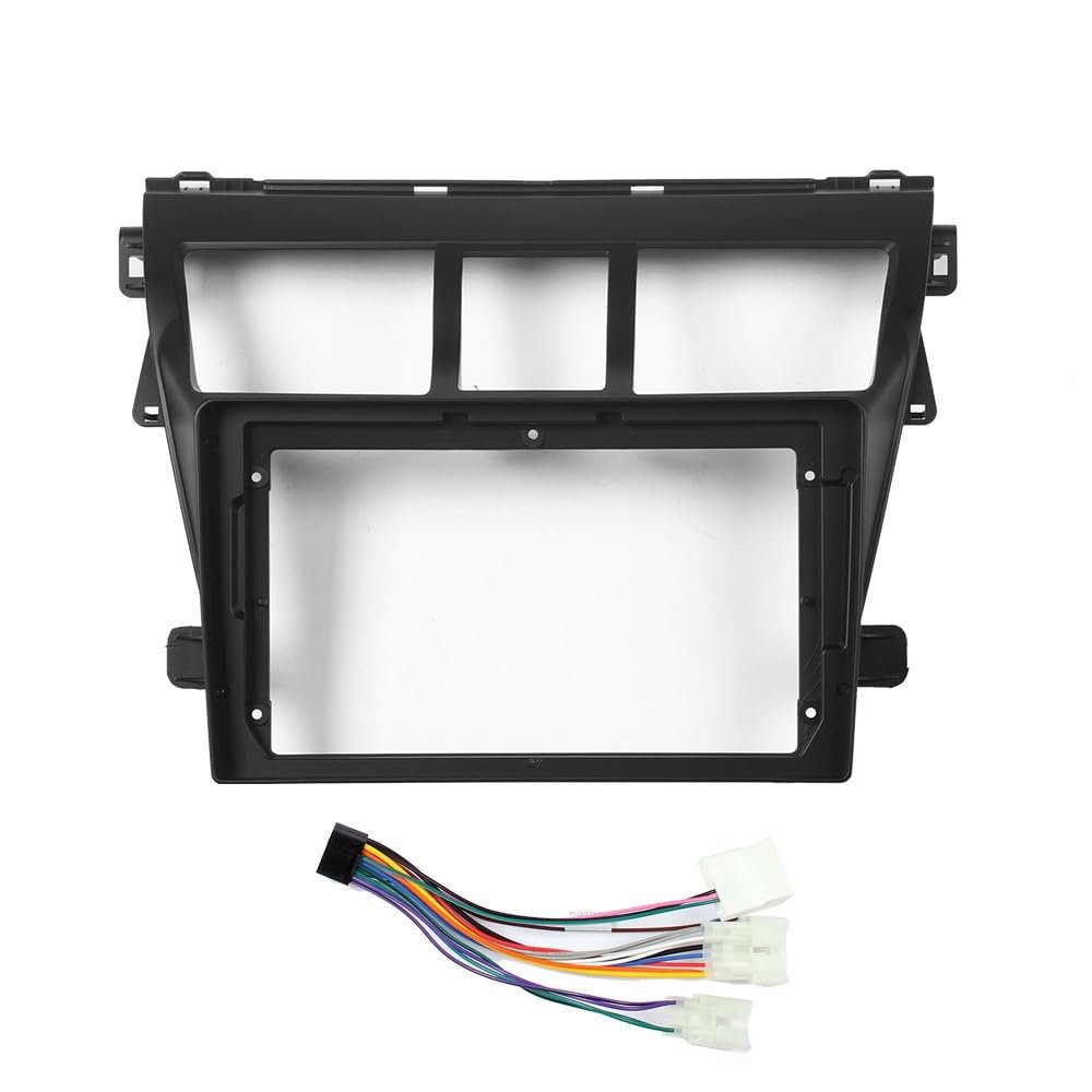 Car Stereo Navigation 9" Android Radio Mounting Frame Mask Bracket with Wiring Harness Specific Designed for Toyota Vios/Yaris 2007 2008 2009 2010 2011 2012