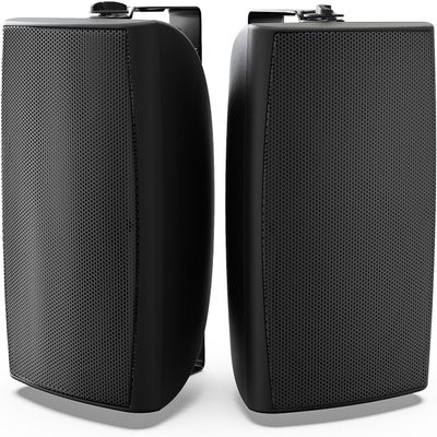 Herdio 8 Inch 600W Outdoor Bluetooth Speakers Waterproof with Powerful Bass, TWS Pairing Wall Mount Durable Loud Sound System | Ideal for Large Spaces: Commercial Areas, Spacious Backyards (Black)