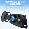 Herdio 8 Inch 600W Outdoor Bluetooth Speakers Waterproof with Powerful Bass, TWS Pairing Wall Mount Durable Loud Sound System | Ideal for Large Spaces: Commercial Areas, Spacious Backyards (Black) view 2