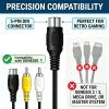 BUHCUWQB 6FT AV Cable Compatible with Sega Genesis 1, RCA Audio Video Cable view 2