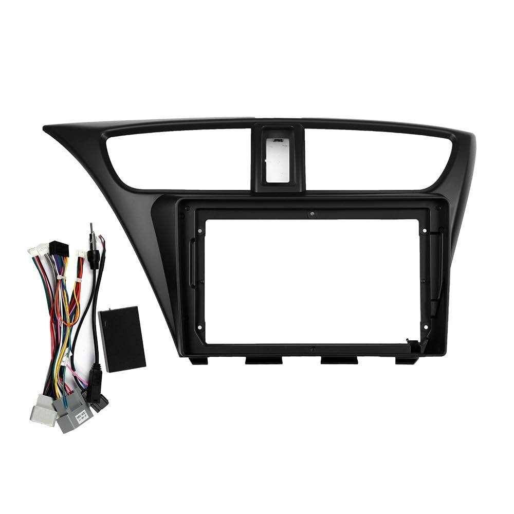 Car Stereo Navigation 9" Android Radio Mounting Frame Mask Bracket with Wiring Harness Specific Designed for Honda Civic 2012 2013 2014 2015 2016 2017 LHD