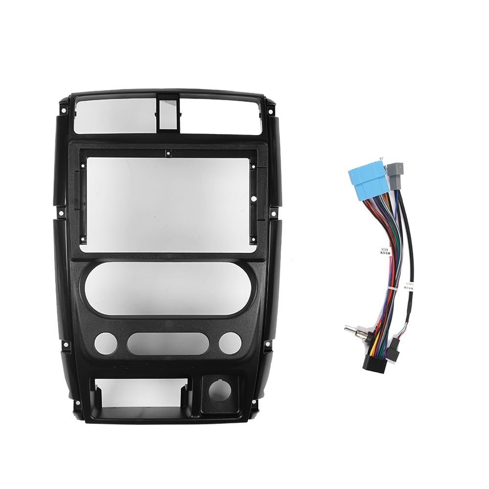 Car Stereo Navigation 9" Android Radio Mounting Frame Mask Bracket with Wiring Harness Specific Designed for Suzuki Jimny 2007 2008 2009 2010 2011 2012