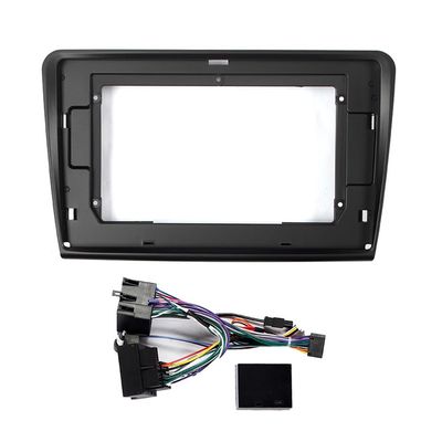 Car Stereo Navigation 10" Android Radio Mounting Frame Mask Bracket with Wiring Harness Specific Designed for Skoda Superb 2009 2010 2011 2012 2013
