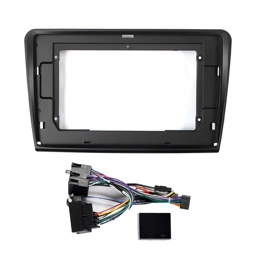 Car Stereo Navigation 10" Android Radio Mounting Frame Mask Bracket with Wiring Harness Specific Designed for Skoda Superb 2009 2010 2011 2012 2013