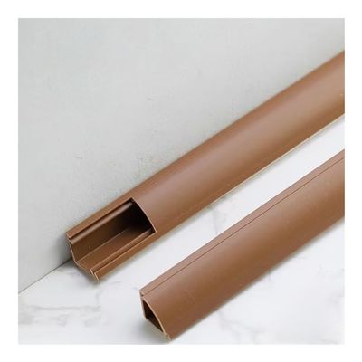 39.4" Triangular Fan-Shaped Corner Wire Cable Duct, PVC Wall Corner Wire Cover Self-Adhesive for Hiding TV/Computer Cables(Brown,20x20mm/0.79x0.79in)