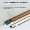 39.4" Triangular Fan-Shaped Corner Wire Cable Duct, PVC Wall Corner Wire Cover Self-Adhesive for Hiding TV/Computer Cables(Brown,20x20mm/0.79x0.79in) view 3