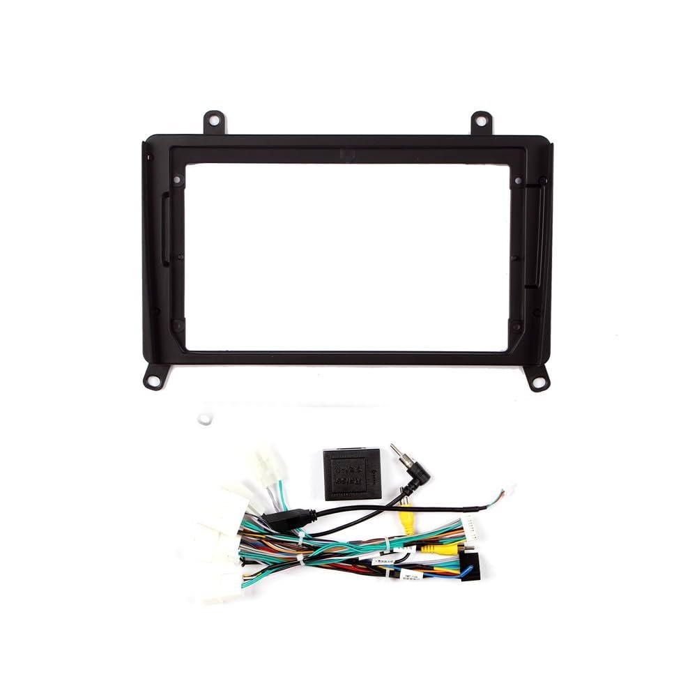9" Car Stereo Navigation FM Radio Mounting Frame Bracket with Wiring Harness Compatible with Toyota Hiace 2019 2020 2021 RHD