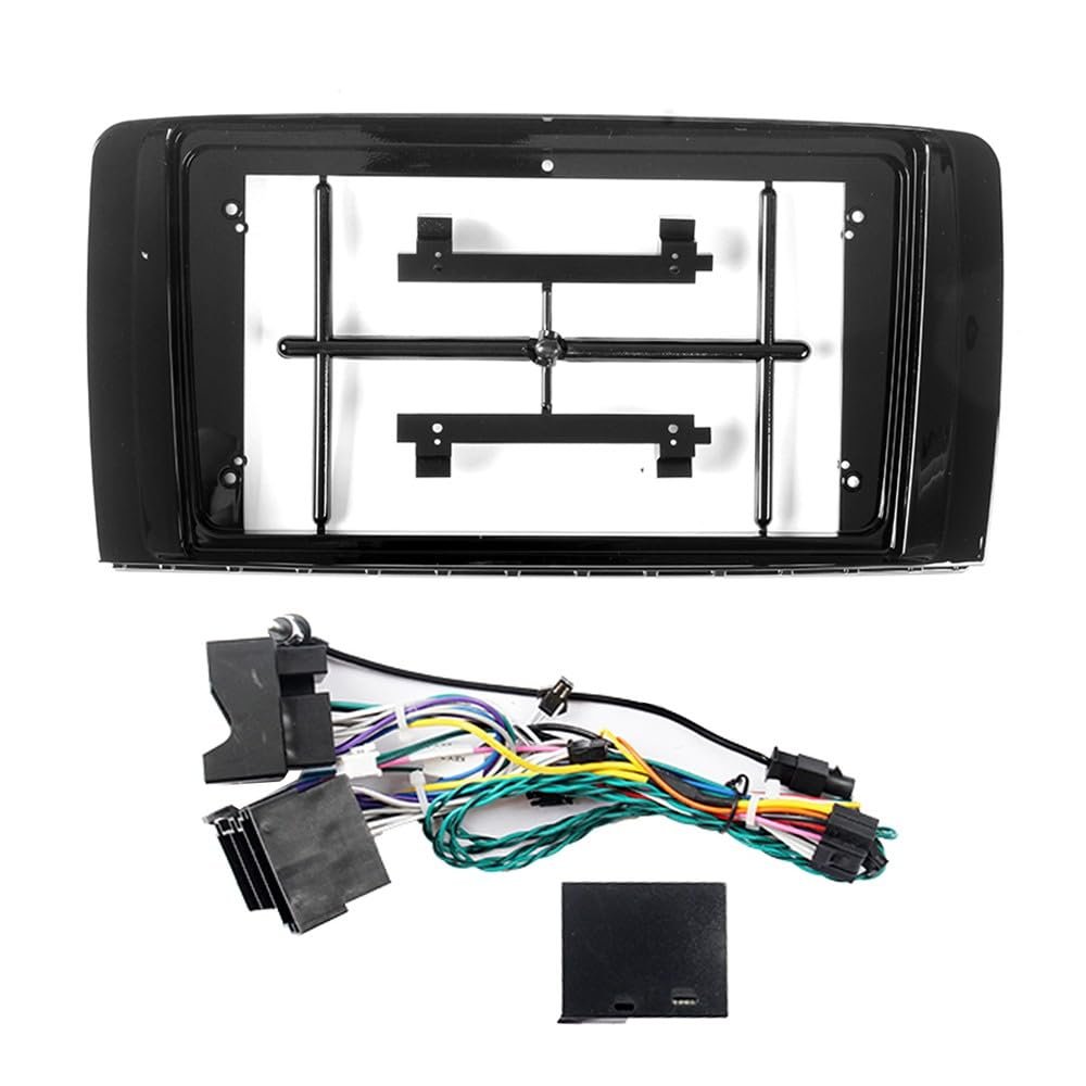 Car Stereo Navigation 9" Android Radio Mounting Frame Mask Bracket with Wiring Harness Specific Designed for Benz R Class 2004 2005 2006 2007 2008 2009 2010 2011