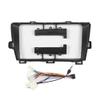 Car Stereo Navigation 9" Android Radio Mounting Frame Mask Bracket with Wiring Harness Specific Designed for Toyota Prius 2009 2010 2011 2012 2013 2014 2015 Silver LHD view 1