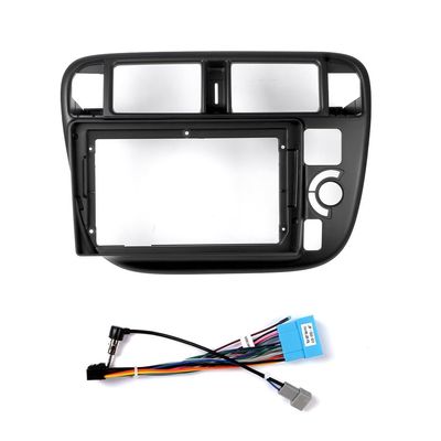 Car Stereo Navigation 9" Android Radio Mounting Frame Mask Bracket with Wiring Harness Specific Designed for Honda Civic 1998 1999 2000 RHD MT