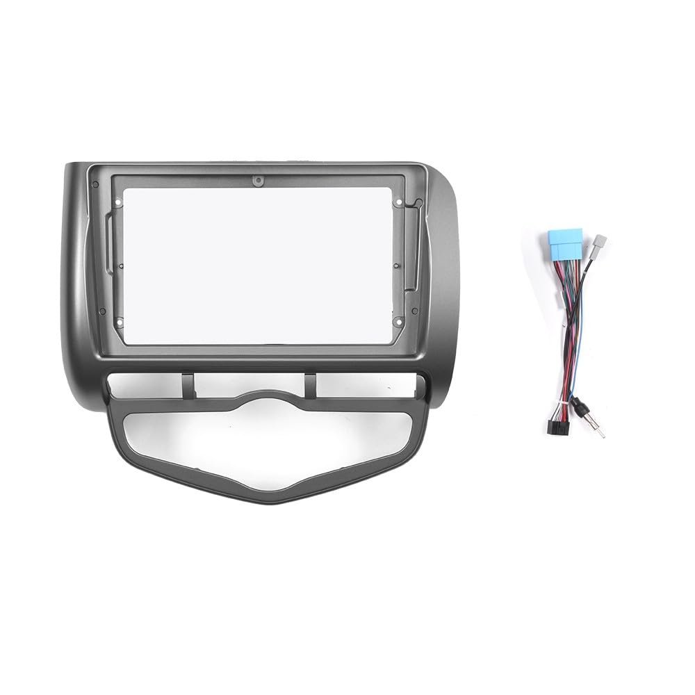 Car Stereo Navigation 9" Android Radio Mounting Frame Mask Bracket with Wiring Harness Specific Designed for Honda Jazz/City 2006-2021 RHD at