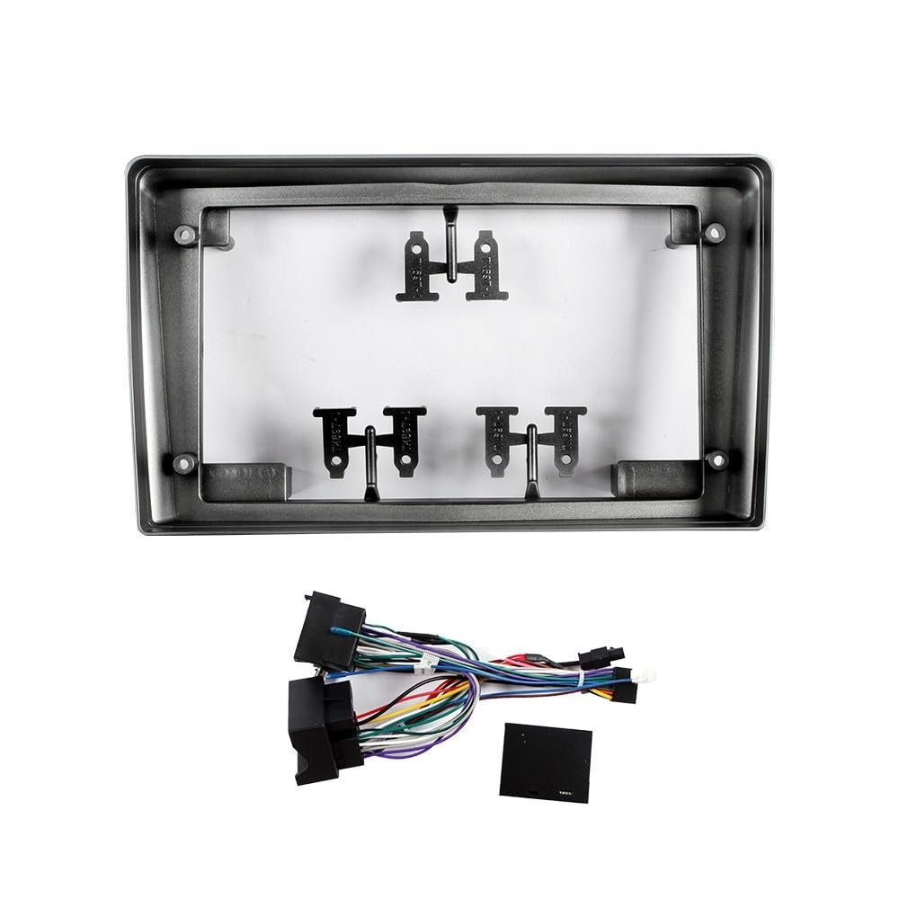 Car Stereo Mounting Frame Mask Bracket w Harness for Opel Antara 2007-2015 Astra H 2004-2012 Combo 2004-2011 Corsa 2004-2015 Meriva/Tigra Tt/Vectra C 2004-2009 Vivaro 2006-2009 Zafira 06-12 Silver