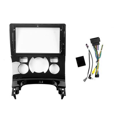 Car Stereo Navigation 9" Android Radio Mounting Frame Mask Bracket with Wiring Harness Specific Designed for Peugeot 3008 2013 2014 2015 2016 2017 2018 2019 MT/at